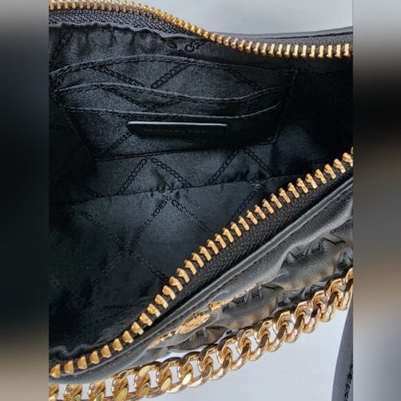 MICHAEL KORS Jet Set Charm Small Chain Quilted Puffer Pouchette Shoulder… - Picture 6 of 11